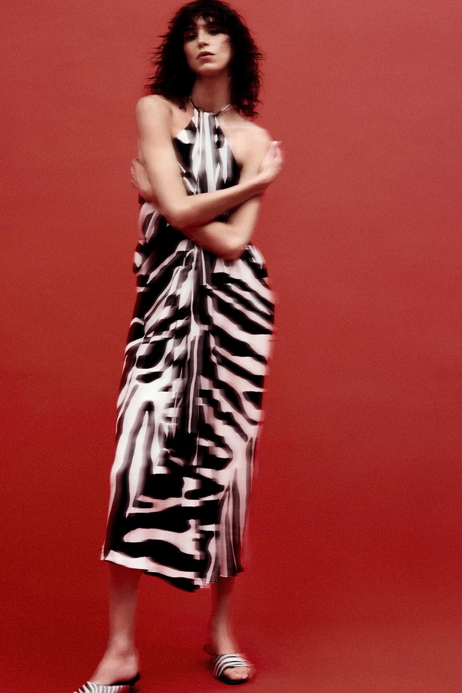 Animal Print Halter Dress from Zara