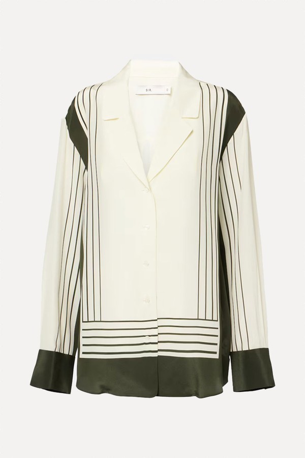 Leilana Striped Silk Crêpe De Chine Shirt from Sir