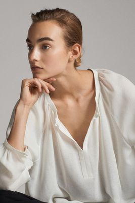 Flowing Blouse With Sleeve Detail