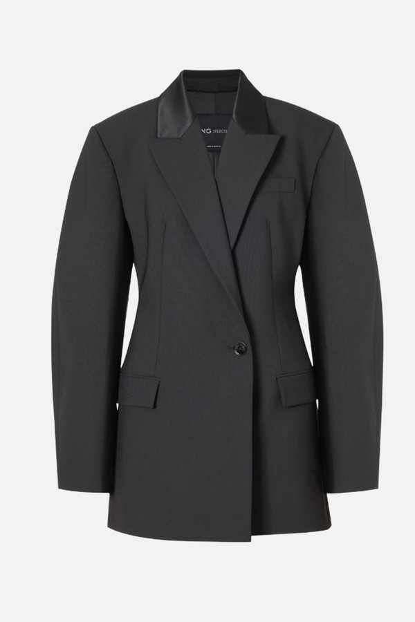 Wool Blend Blazer Dress