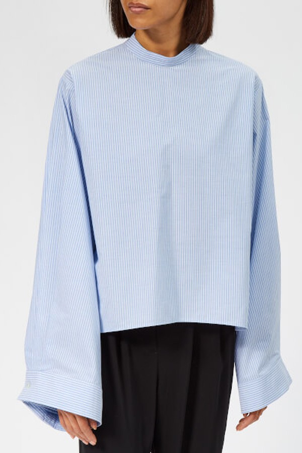 Stripe High Neck Blouse from MM6 Maison Margiela