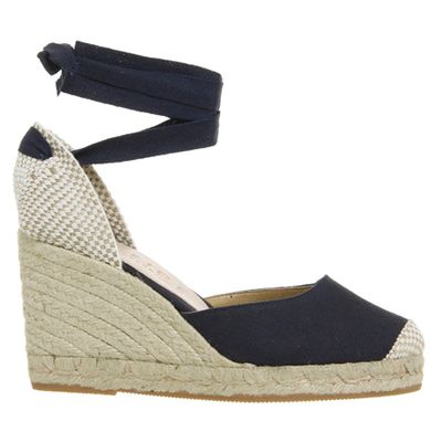 Marmalade Espadrille Wedges Navy Canvas from Office