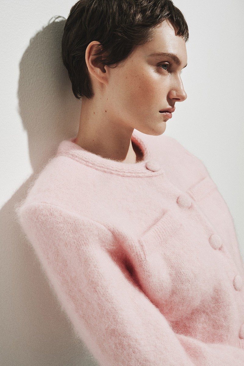 Mohair-Blend Shoulder-Pad Cardigan from H&M