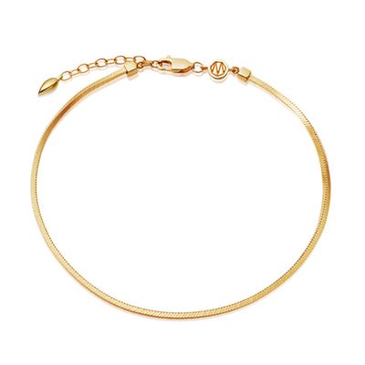 Lucy Williams Gold Square Snake Chain Bracelet from Missoma