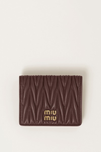 Small Matelassé Nappa Leather Wallet from Miu Miu