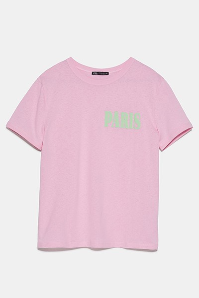 T-Shirt With Front Slogan from Zara