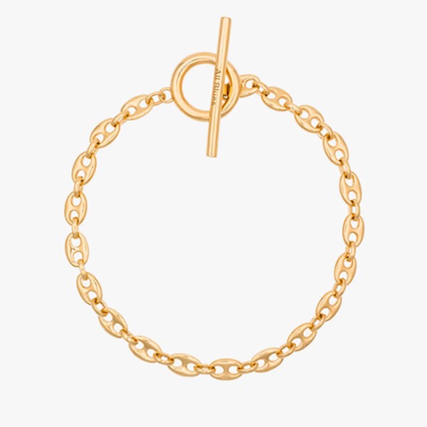 18k Yellow Gold Vermeil Coffee Bean Bracelet from All Blues