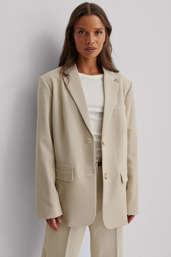 Oversized Twill Blazer