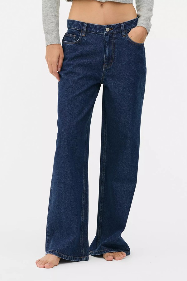 Mid-Rise Wide Leg Jeans