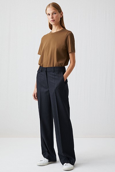 Wool Pinstripe Trousers from Arket