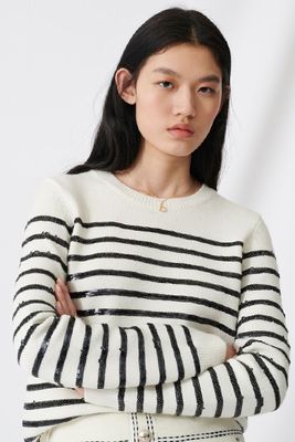 Breton Jumper With Sequins from Maje