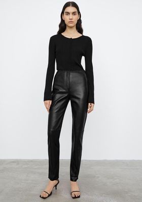 Straight Leather Trousers from Toteme