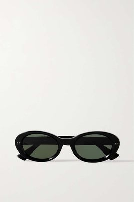 Ida Oval-Frame Acetate Sunglasses from Lexxola