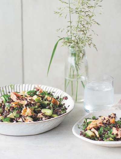 Black Rice & Salmon Salad