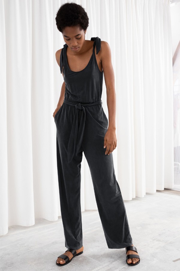 Tie Shoulder Cupro Jumpsuit from & Other Stories