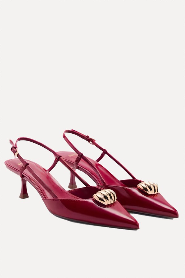 High-Heeled Shoes With Metallic Detail from Mango