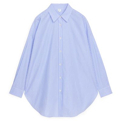 Oversized Blue Poplin Shirt from Arket