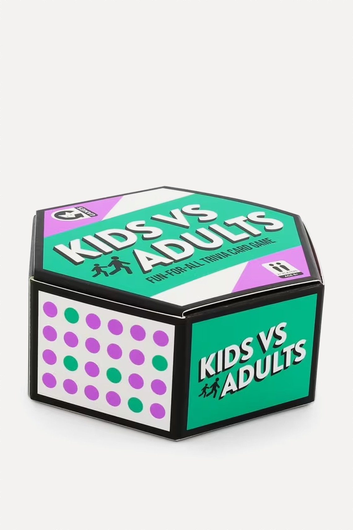 Hexagon Kids Versus Adults Trivia Game from Ginger Fox