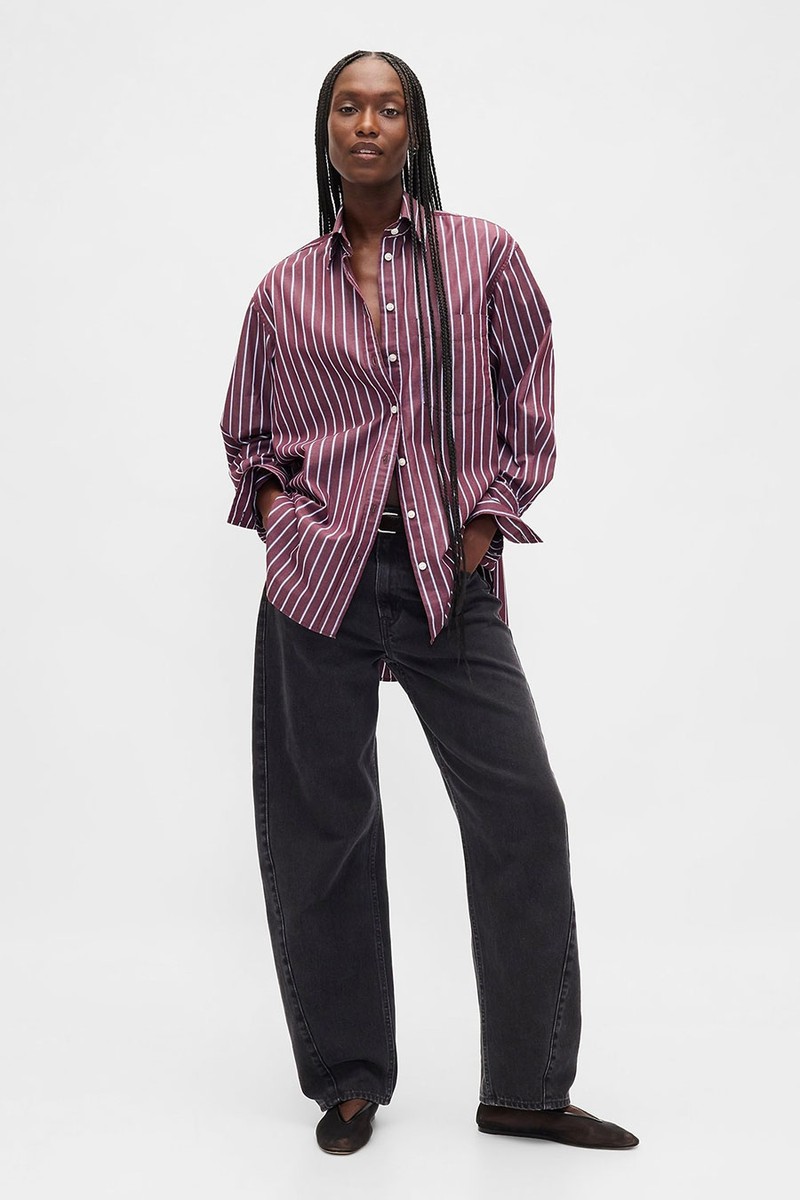 Stripe Poplin Big Shirt from Gap