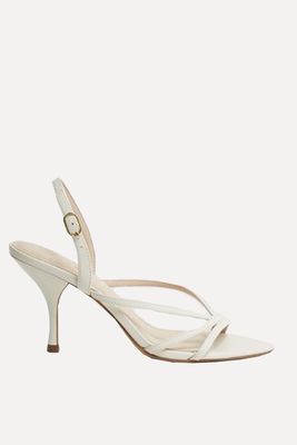 Clara Strappy Mid Heel Sandals from Reiss
