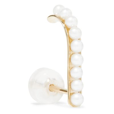 Gold Pearl Earring from Hirotaka