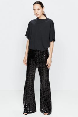Sequin Flared Trousers from Raey