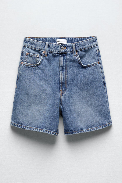 Retro Denim Bermuda Shorts from Zara