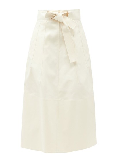 A-Line Cotton-Piqué Midi Skirt from Jil Sander