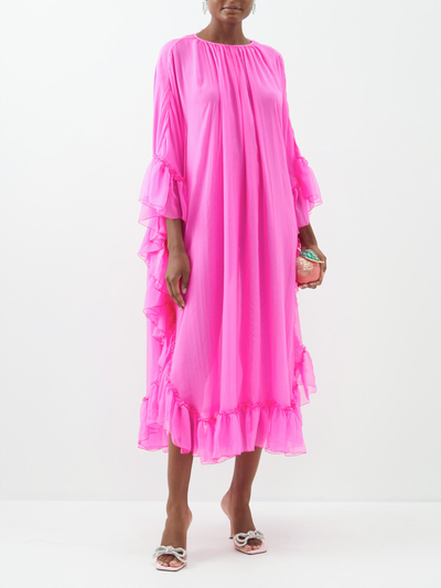 The Spellbinder Ruffle-Trim Silk Chiffon Dress from The Vampire's Wife