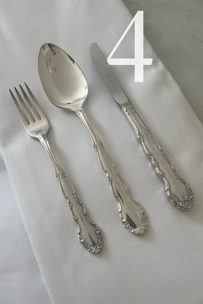 Adorned Silver Plated Cutlery Set from Pouf Copenhagen