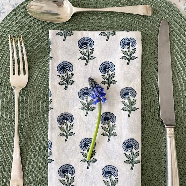 Blue Vinod Napkins from So Souk