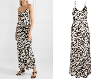 Rosemary Leopard Silk Satin Maxi Dress from Anine Bing