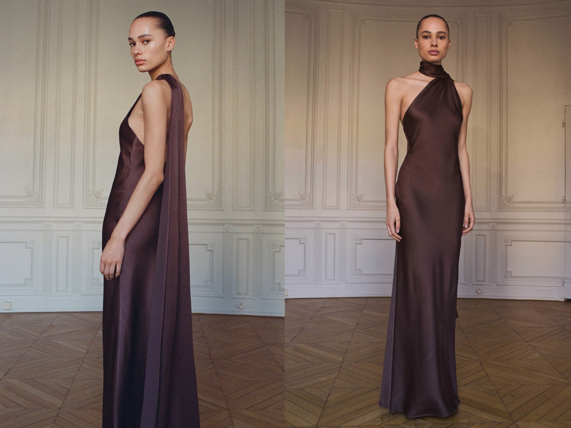 Asymmetrical Bow-Neck Dress from Mango