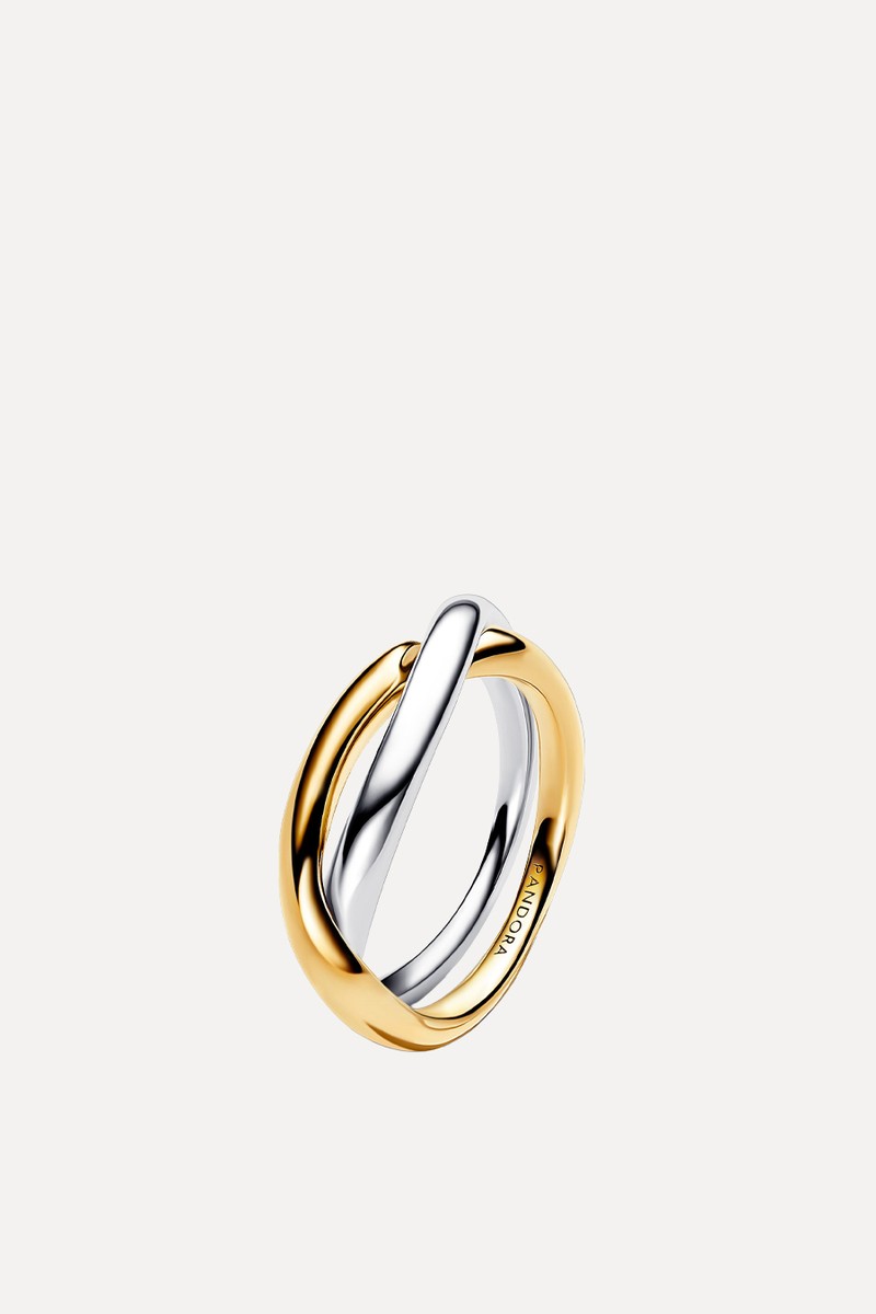 Two-Tone Entwined Bands Ring