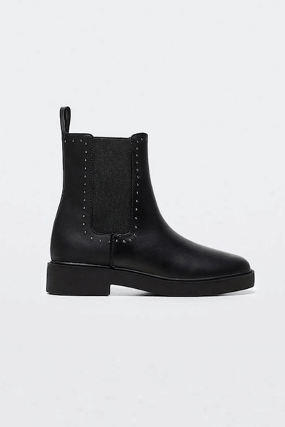 Studded Leather Ankle Boots from Mango