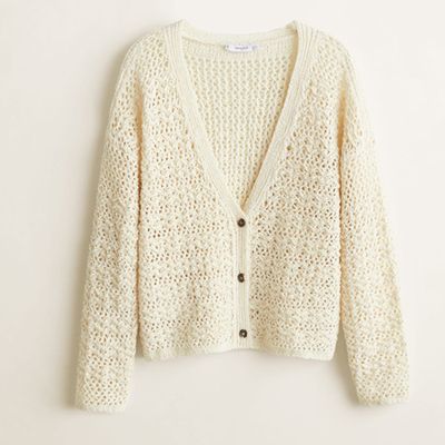 Cotton Crochet Cardigan from Mango