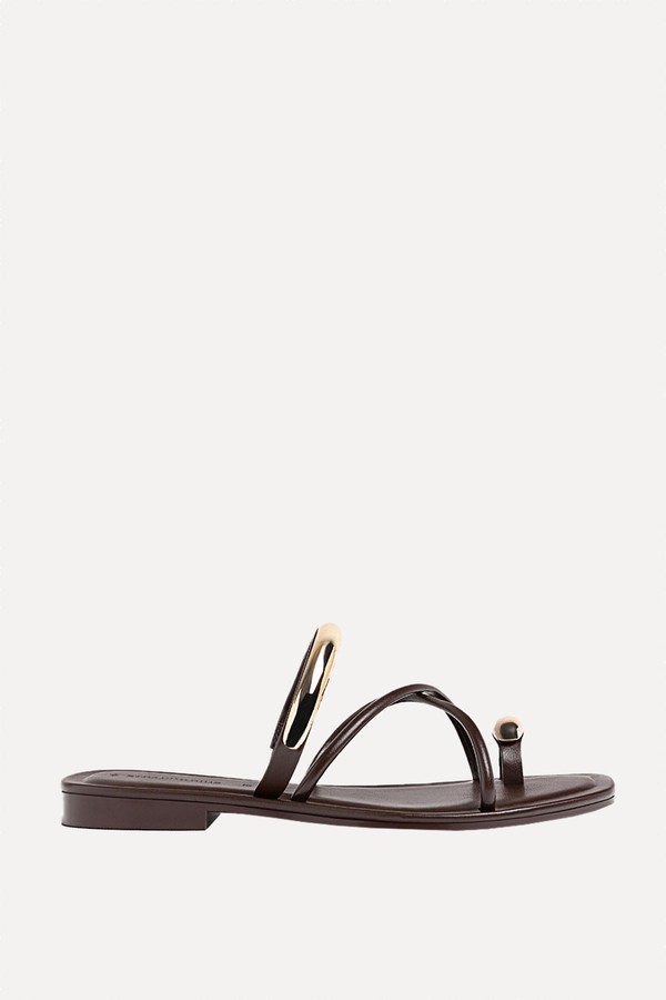 Flat Sandals With Metal Detail from Stradivarius