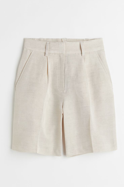  Linen-Blend Bermuda Shorts from H&M