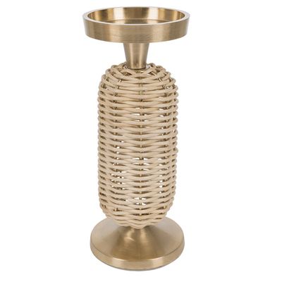 Wicker Weave Pillar Candle Holder from By Amara