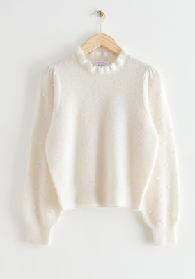Frilled Wool Knit Sweater from & Other Stories