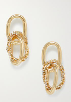Vittoria Gold-Tone Crystal Earrings from Romantica