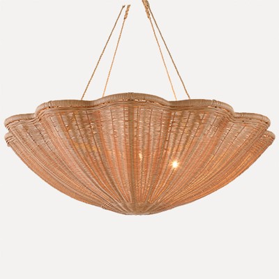 The Rattan Daisy Hanging Light from Soane