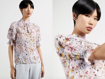 Jasmine High Neck Blouson Top