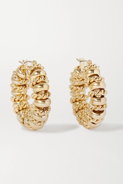 + NET SUSTAIN Serena Gold-Plated Hoop Earrings from Laura Lombardi