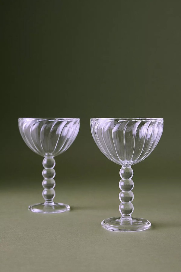 Set Of 2 Santosa Champagne Glasses from Nkuku