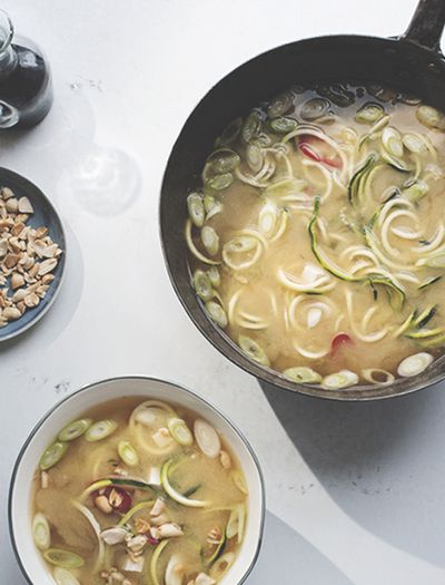 Miso Courgette Noodle Broth