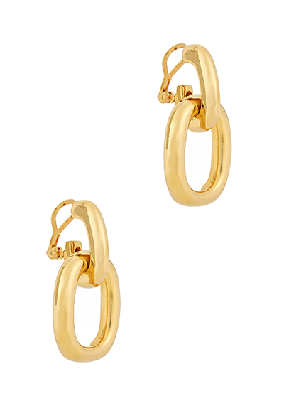 Gold-Tone Hoop Earrings from Kenneth Jay Lane