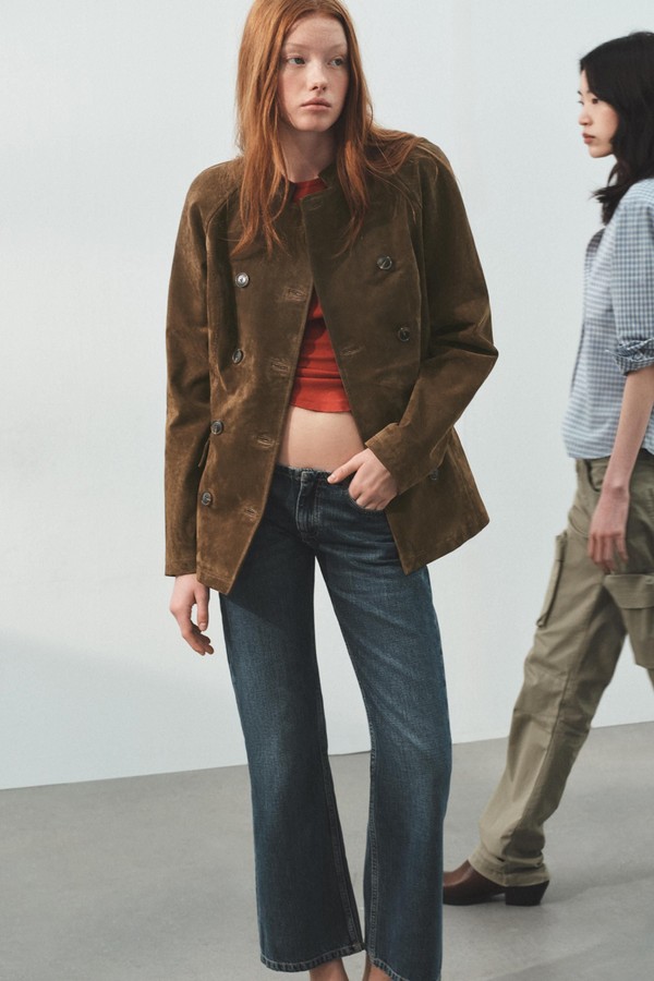 Fitted 100% Leather Suede Jacket