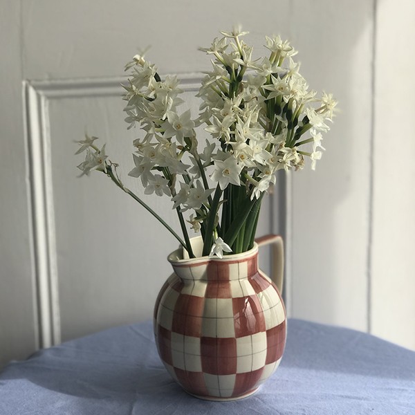 Checked Jug from One Off Piece