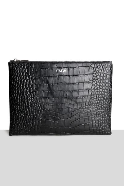 Black Croc IPad Pouch from Azurina